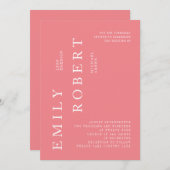 Faire-part de mariage minimaliste moderne (Devant / Derrière)