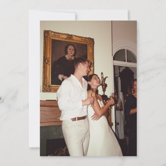 Faire-part de mariage minimaliste moderne (Dos)