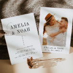 Faire-part de mariage minimaliste moderne<br><div class="desc">Ce modèle faire-part de mariage moderne est la meilleure façon d'annoncer votre grand jour ! Modifiez tous les termes pour rendre ce contemporain enregistrer la date complètement votre propre.</div>