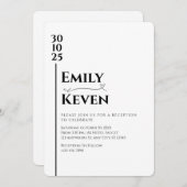 Faire-part de mariage minimaliste moderne (Devant / Derrière)