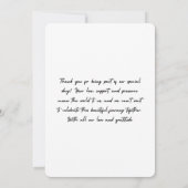 Faire-part de mariage minimaliste moderne (Dos)