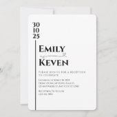 Faire-part de mariage minimaliste moderne (Devant)