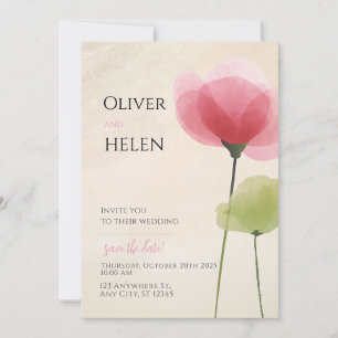 Faire-part de mariage minimaliste moderne à motif
