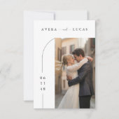 Faire-part de mariage minimaliste moderne avec pho (Devant)
