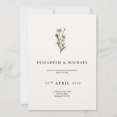 Faire-part de mariage minimaliste, Moderne Élégant (Devant)