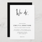 Faire-part de mariage minimaliste moderne simple (Devant / Derrière)