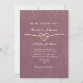 Faire-part de mariage minimaliste moderne violet m (Devant)