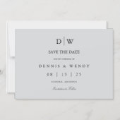 Faire-Part de Mariage Minimaliste Monogramme (Recto)