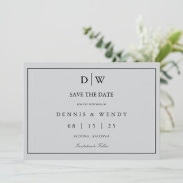 Faire-Part de Mariage Minimaliste Monogramme