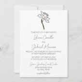 Faire-part de mariage minimaliste Narcisse (Devant)