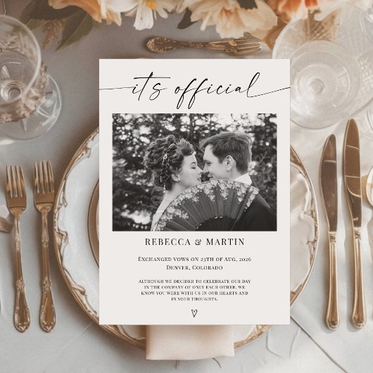 Faire-Part de Mariage Minimaliste Nous Nous Sommes