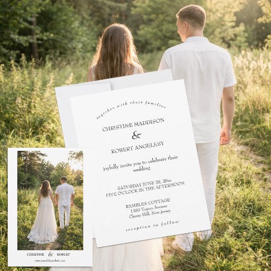 Faire-part de mariage minimaliste personnalisé