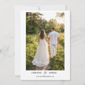 Faire-part de mariage minimaliste personnalisé (Dos)