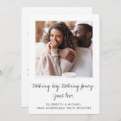 Faire-part de mariage minimaliste réduit (Devant / Derrière)