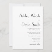 Faire-Part de Mariage Minimaliste Rétro Inspiré (Devant)