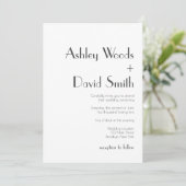 Faire-Part de Mariage Minimaliste Rétro Inspiré (Debout devant)