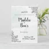 Faire-part de mariage minimaliste simple (Debout devant)