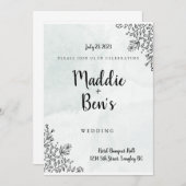 Faire-part de mariage minimaliste simple (Devant / Derrière)