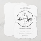 Faire-part de mariage minimaliste simple (Devant / Derrière)
