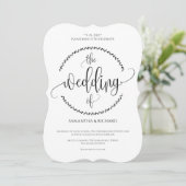 Faire-part de mariage minimaliste simple (Debout devant)