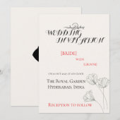 Faire-part de mariage minimaliste simple (Devant / Derrière)