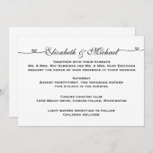 Faire-part de mariage minimaliste simple (Devant / Derrière)