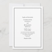 Faire-part de mariage minimaliste simple (Devant)