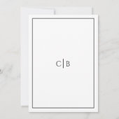 Faire-part de mariage minimaliste simple (Dos)