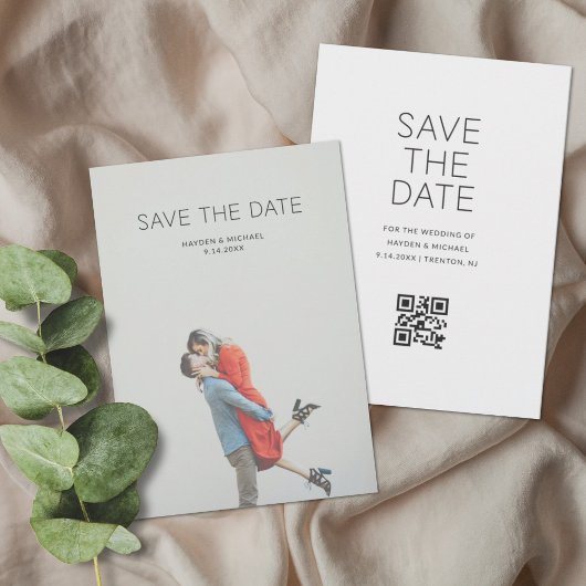 Faire-part de mariage minimaliste simple pour sauv
