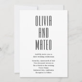 Faire-part de mariage Minimaliste Tall Sans Serif (Devant)