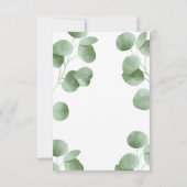 Faire-part de mariage minimaliste vert (Dos)