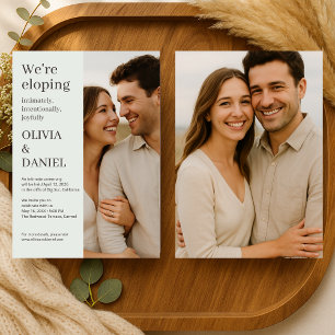 Faire-part de mariage minimaliste vert sauge pour
