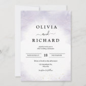 Faire-part de mariage minimaliste violet moderne é (Devant)