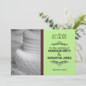 Faire-part de mariage Mint & Brown (Debout devant)