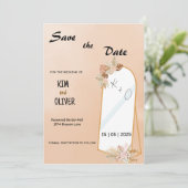 Faire-part de mariage miroir de style Boho (Debout devant)