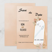Faire-part de mariage miroir de style Boho (Devant / Derrière)