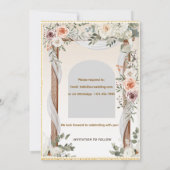 Faire-part de mariage | Modèle moderne éditable (Dos)