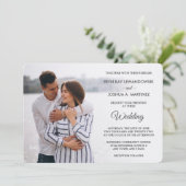 Faire-part de mariage Modèle photo de retour en bo (Debout devant)