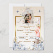 Faire-part de mariage | Modèle pour noms et date (Devant)