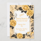 Faire-part de mariage Modèle Rose élégant (Devant)