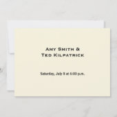 Faire-part de mariage modèle simple photo personna (Dos)