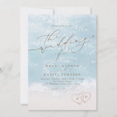 Faire-part de mariage Modern Script Sand Hearts Be (Devant)