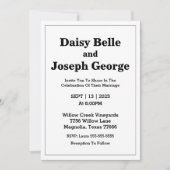 Faire-part de mariage moderne (Devant)