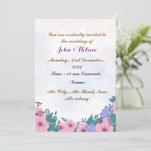 Faire-part de mariage moderne (Debout devant)