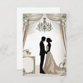 Faire-part de mariage moderne (Devant / Derrière)