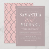 Faire-part de mariage moderne (Devant / Derrière)