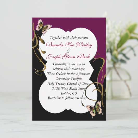 Faire-part de mariage moderne (Debout devant)