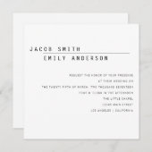 Faire-part de mariage moderne (Devant / Derrière)