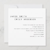 Faire-part de mariage moderne (Devant)