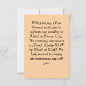 Faire-part de mariage moderne (Dos)